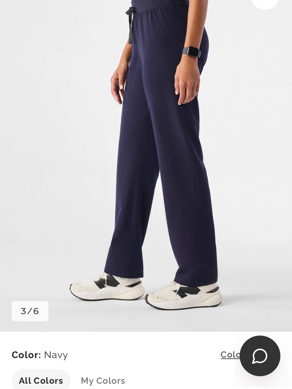 Figs Navy Straight-Leg Women's Scrub Pants